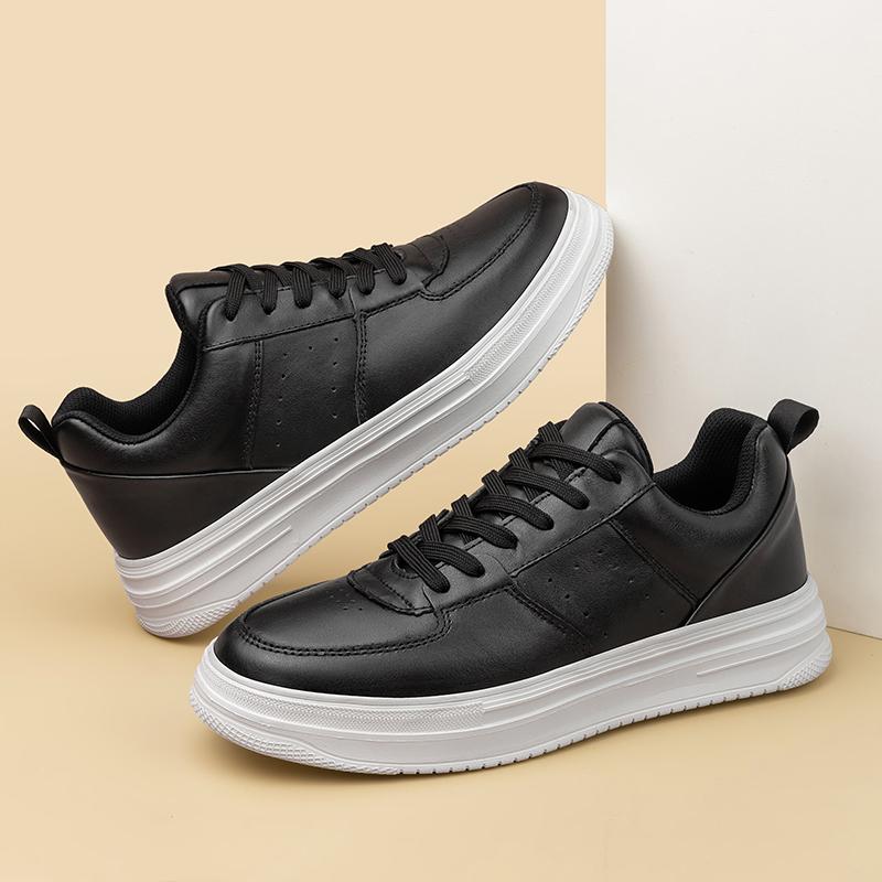 Fashion New Genuine Leather Man Skateboard Footwear Stylish Style Men's Vulcanize Shoes Casual Shoes Leisure Walk Male Tenis Masculino