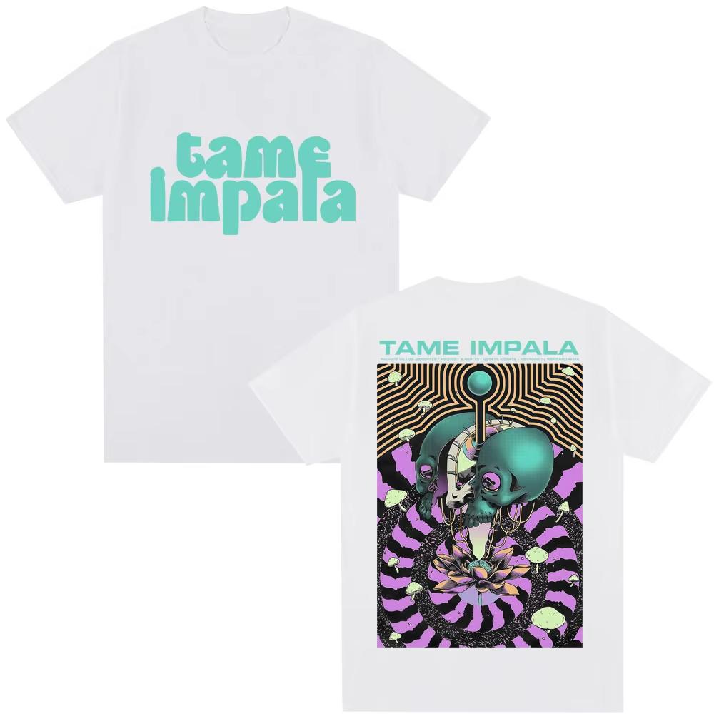 Vintage Rock Band Tame Impala T-shirts Men Women Harajuku Fashion Gothic T-shirt Oversized Casual Cotton T Shirt