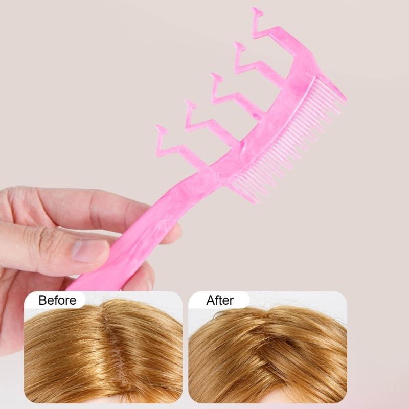 Hair Slit Comb Z Shape Wide Tooth Comb Hair Detangler Comb Teasing Comb Parting Comb Hair Fuzzy Comb Hair Styling Comb
