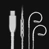 3.5mm/Type-C Headphone Cable 8Core Silver Plated Braided Earphone Cable 2Pin 0.78mm Plug Replacement Earphone Cable