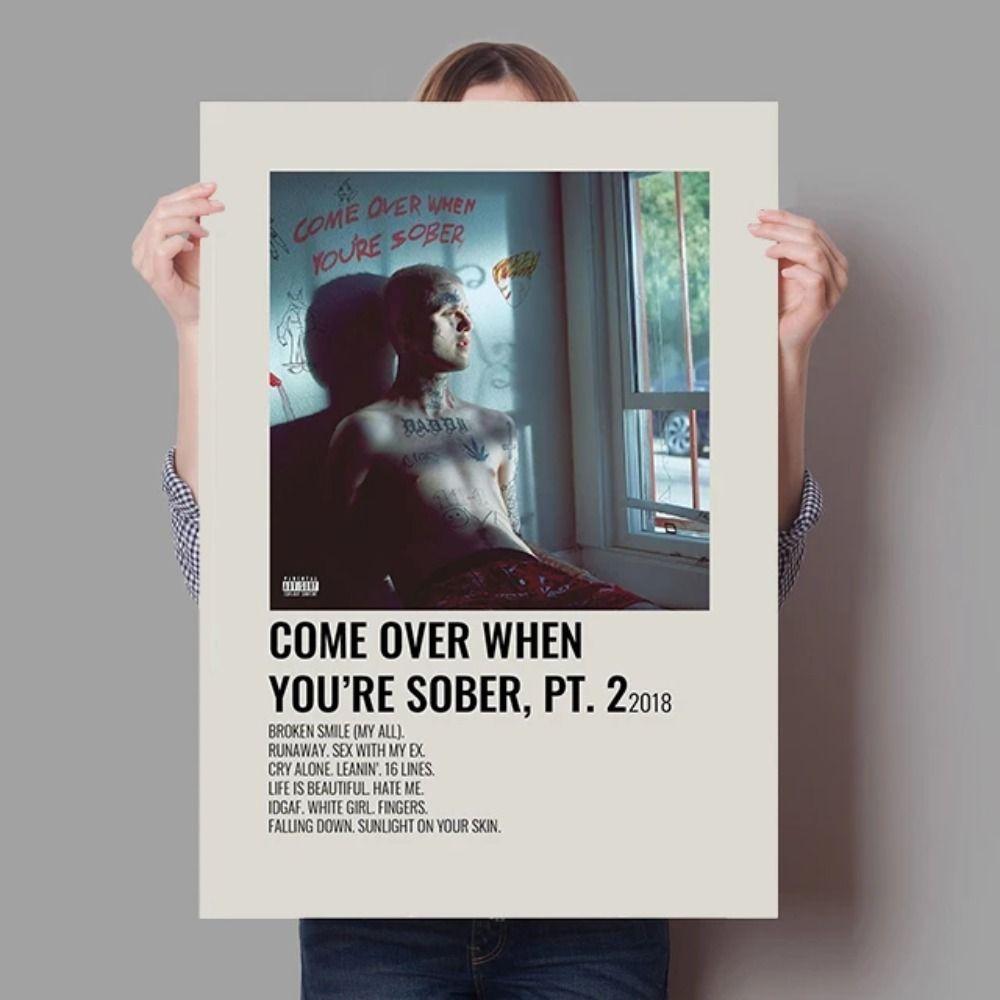 Lil Peep Hip Hop Umělec Kovový Plechový Značka pro Pokoj Mladistvých Hudební Prostor Dekor