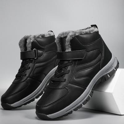 New Winter Men Snow Boots For Waterproof Sneakers Super Warm Leather Men's Boots Outdoor Male Hiking Boots Work Shoes Size 39-48