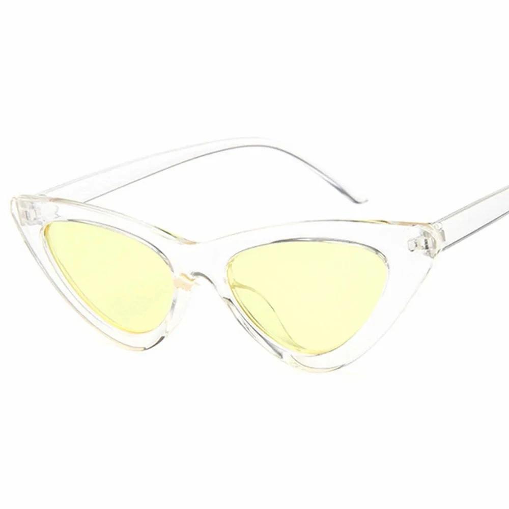 Vintage Cateye Sunglasses Women Retro Small Cat Eye Sun Glasses Designer Colorful Eyewear For Female Oculos De Sol