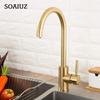 G1/2 G3/8 Kitchen Faucet Hot Cold Water Kitchen Faucets for Sink Gold Kitchen Faucet Single Hole Mixer Tap Kitchen Acceesories