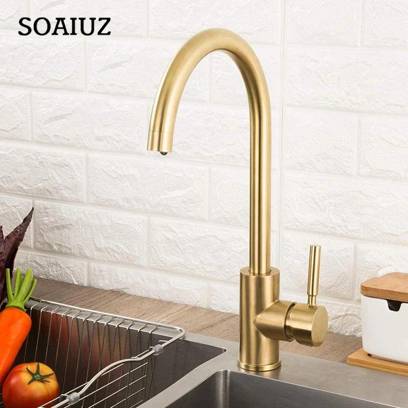 G1/2 G3/8 Kitchen Faucet Hot Cold Water Kitchen Faucets for Sink Gold Kitchen Faucet Single Hole Mixer Tap Kitchen Acceesories