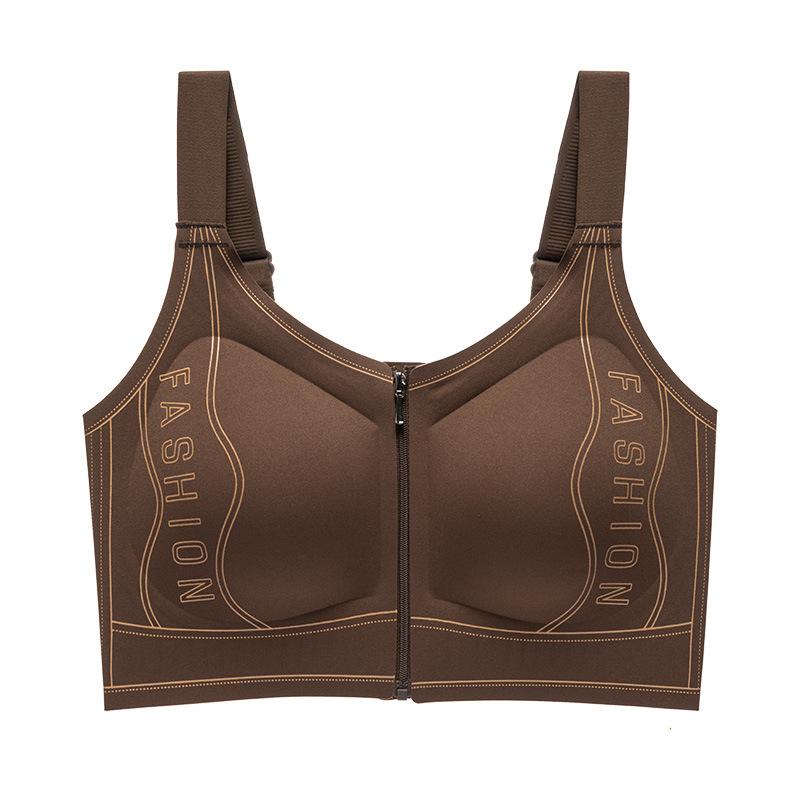 Front Zipper Women Wireless Seamless Full Cup Bra Large Breast Reduction Armpit Fat Collection