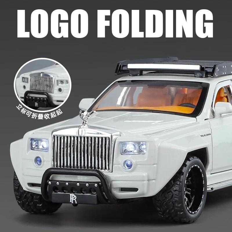 1/32 Rolls-Royce Phantom 6X6 Alloy Car Model Diecasts Metal Toy Off-road Vehicles Model Sound and Light Kids Gifts