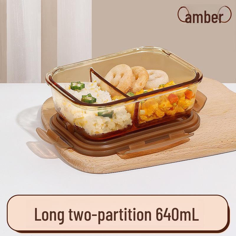 

Миска для ланча из боросиликатного стекла с крышкой, пригодная для использования в микроволновой печи