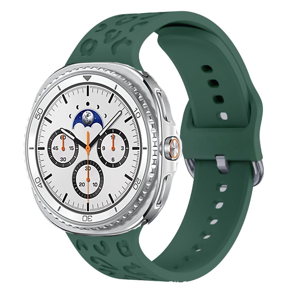 Engraved Band For Samsung Galaxy Watch 8 Classic 46mm Sport Silicone Leopard Loop Bracelet Correa Galaxy Watch 8 40mm/44mm Strap