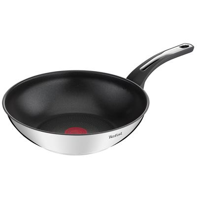 Emotion Stainless Steel Induction Wok Pan (28cm) Dishwasher Oven Safe No PFOA Silver