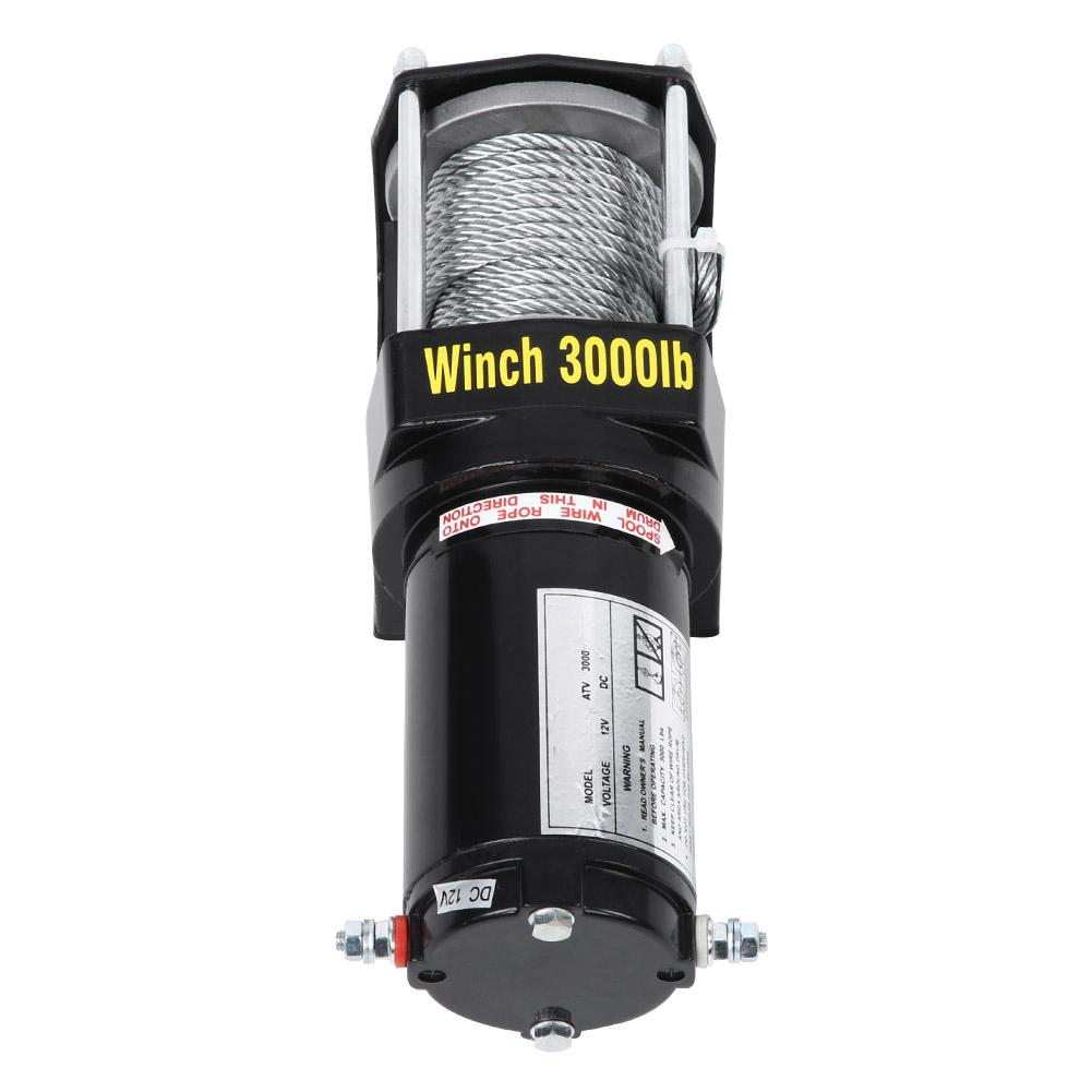 Troliu electric de recuperare 3000lbs 12V Kit cu telecomandă cu fir pentru camion SUV ATV Remorcare Barcă Remorcă