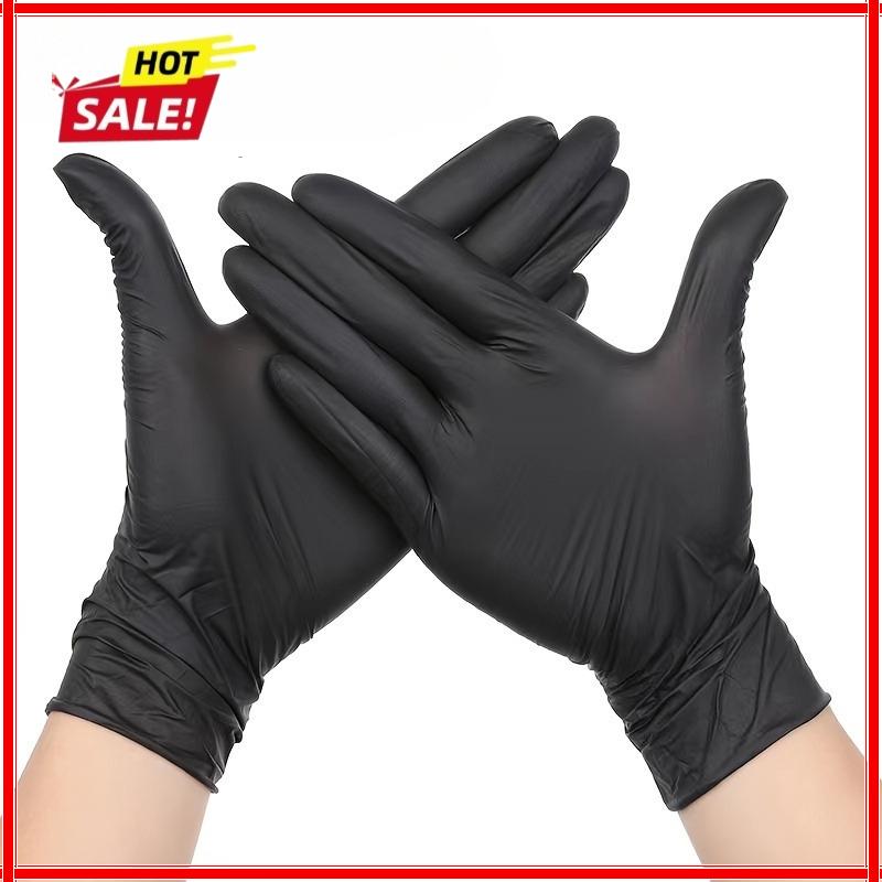 100pcs Black Nitrile Gloves Disposable Latex Powder Free Gloves for Kitchen Cleaning Industrial Working Hair Dye Gloves