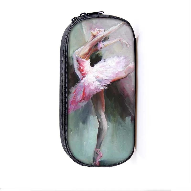 Elegant Ballet Dancing Girls Make Up Bags Pencil Holder Newly Children School Case Make Up Stationery Kids Gift