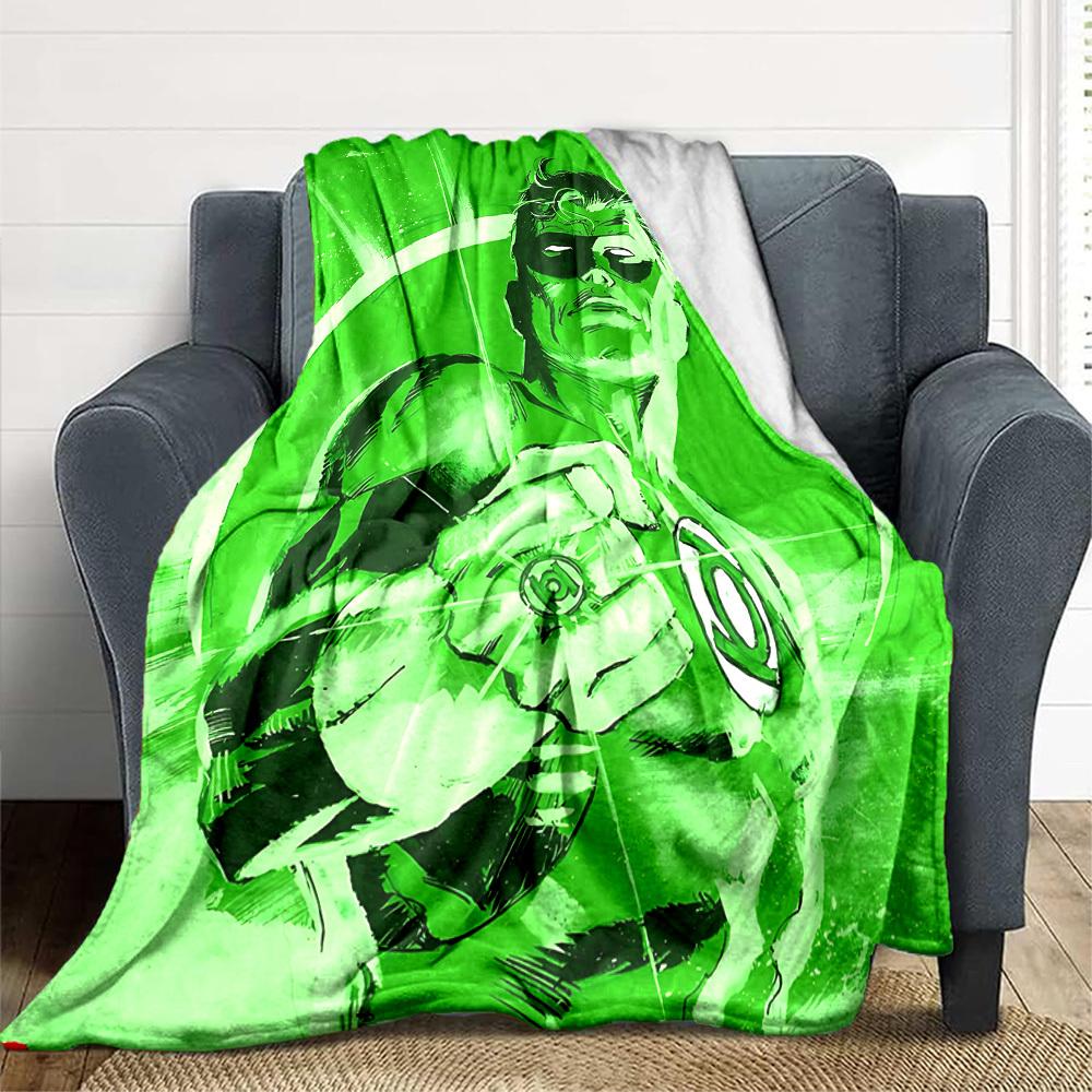 1 Stück Green Lantern Ring Flanell-Kuscheldecke Weich, Warm & Gemütlich für Sofa, Bett, Büro und Reisen Vielseitiges Ganzjahresgeschenk, Weihnachtsgeschenk