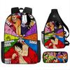 ONE PIECE Cartoon Animation Primary School Third or Fourth Grade Light Burden Reduction Primary and Secondary School Students Storage Bag Storage Bag