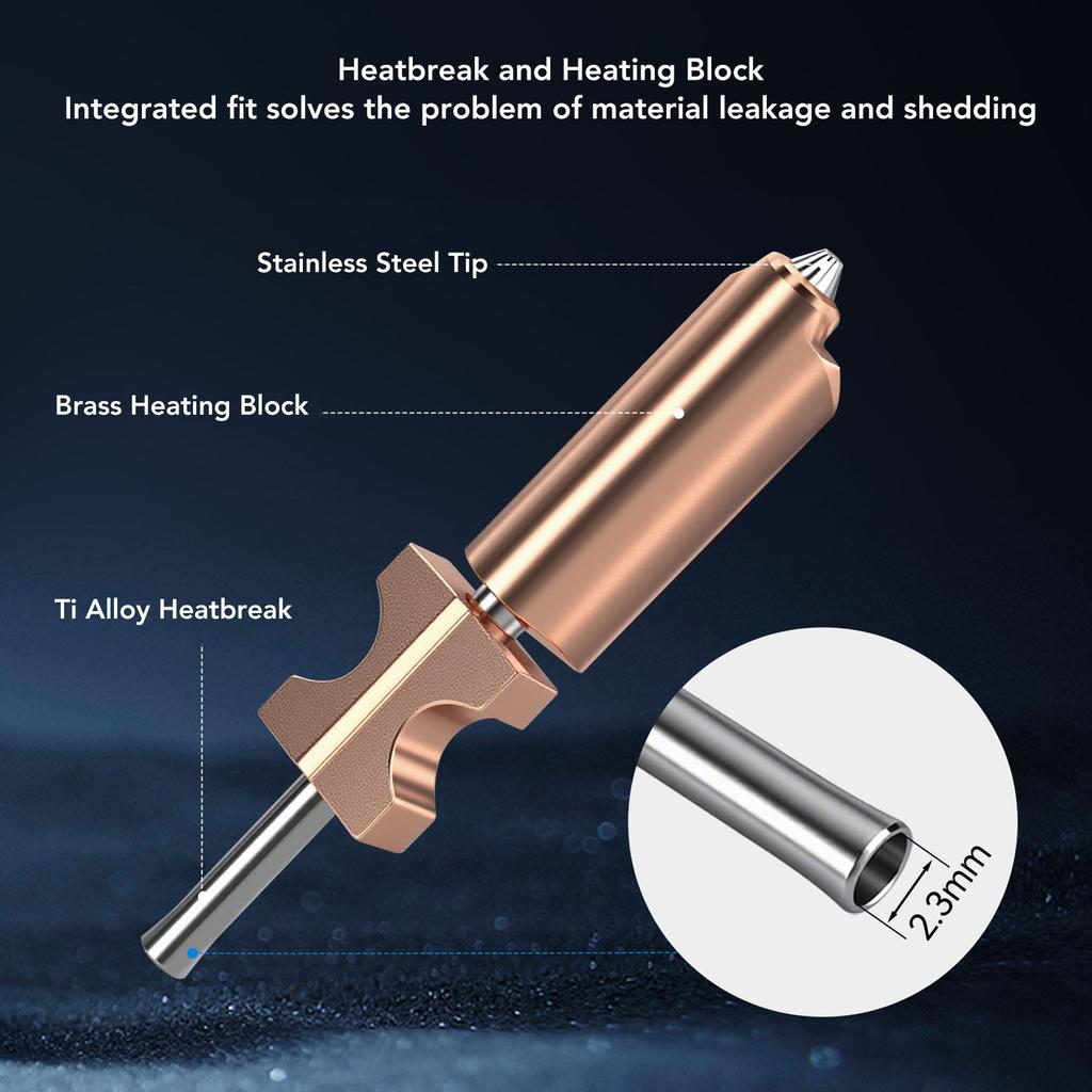 0.4mm Hardened Steel Nozzle for Flashforge AD5X 3D Printer Quick Detachable Hotend Nozzle with Silicone Sleeves Cleaning Brushes