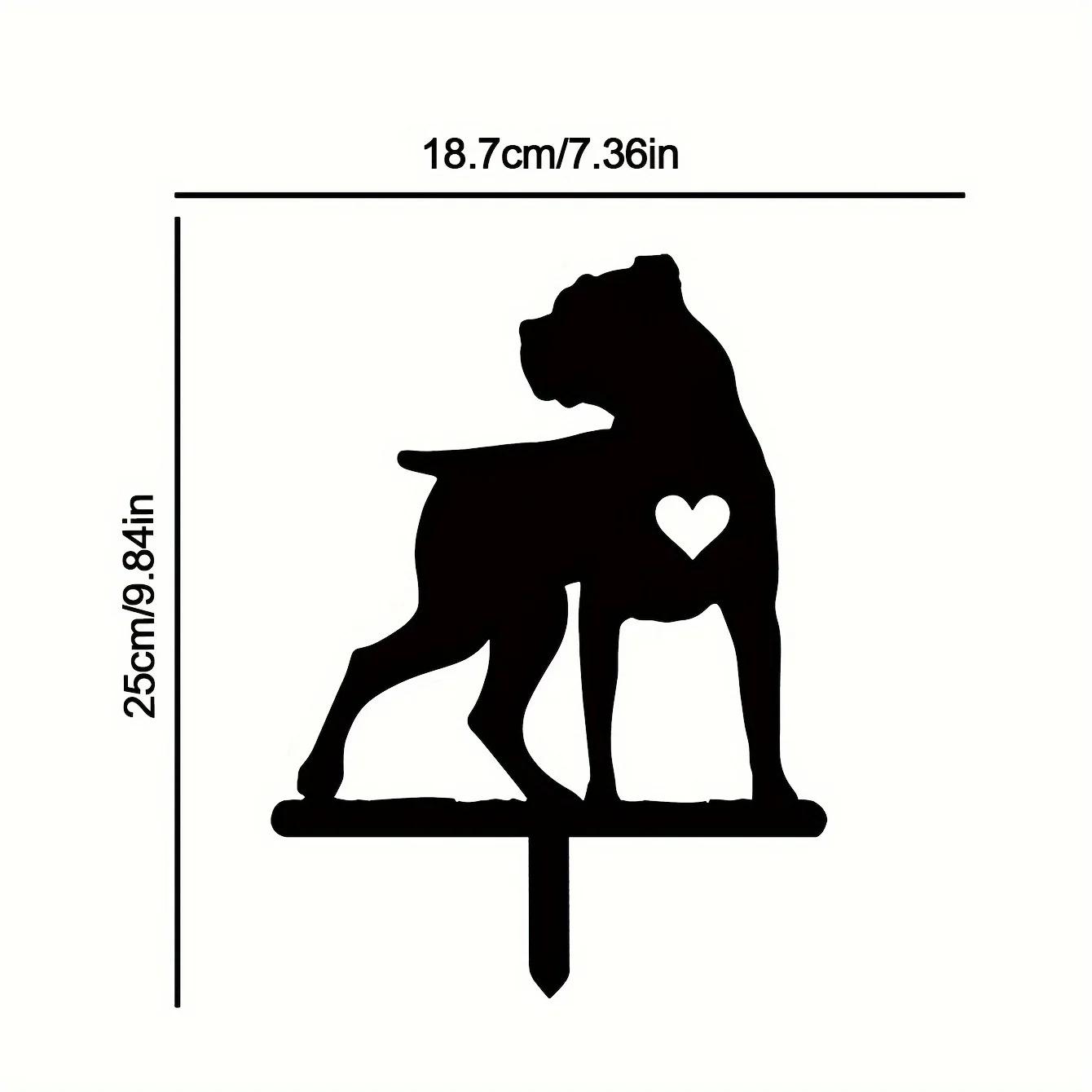 

Садовый колышек в виде муляжа мопса - металлический знак для двора с силуэтом из железа | Украшение двора и сада на открытом воздухе для увековечения памяти питомца светло-серый