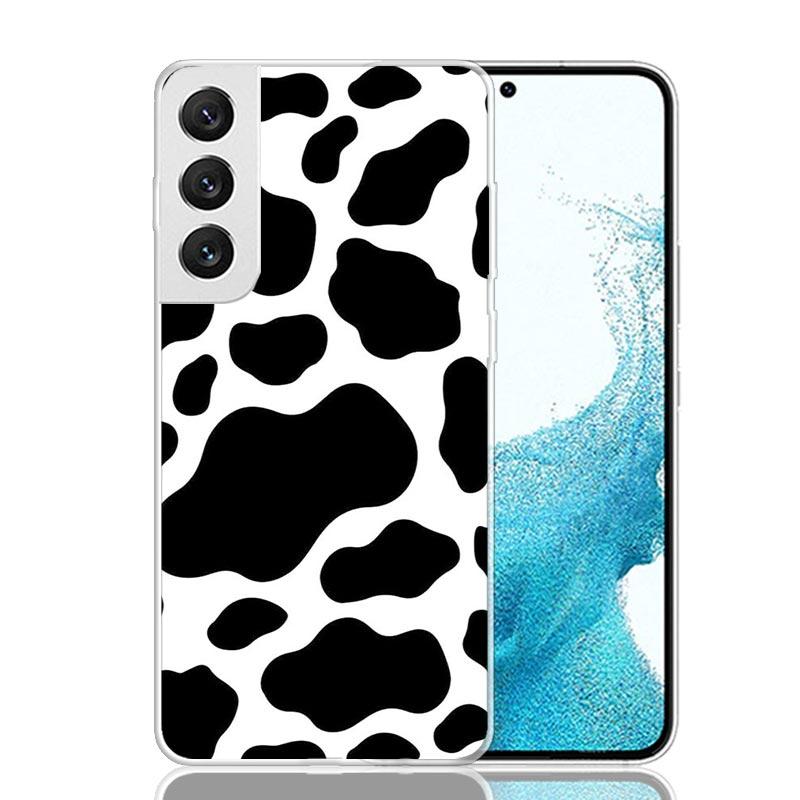 Dairy Cattle Cow Speckle Cute Phone Case For Samsung Galaxy S25 S24 S23 S22 S21 FE S20 Ultra S10 Plus Art Customized Coque Capa