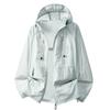 Unisex UPF50+ Ice Silk Sun Protection Hooded Jacket - Lightweight, Breathable, Summer Outerwear