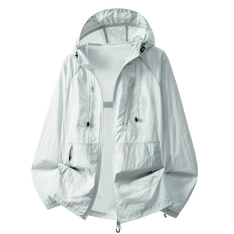 Unisex UPF50+ Ice Silk Sun Protection Hooded Jacket - Lightweight, Breathable, Summer Outerwear