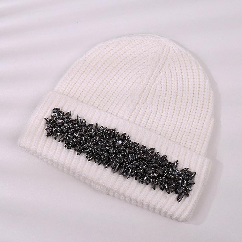 Wild Wool Hat Shiny for Rhinestone Knitted Hat Ear for Protection Warm Autumn Winter for Boy Girl Xmas Halloween New Yea