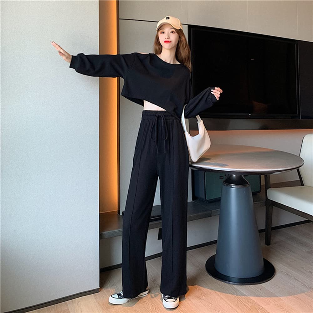 Mskikefly Tracksuit Sweatsuit Loungewear Top and Soft and Comfortable for Simple Adjustable and Workout Wide Fit Women's Set, Bottoms, Sports, Dance,