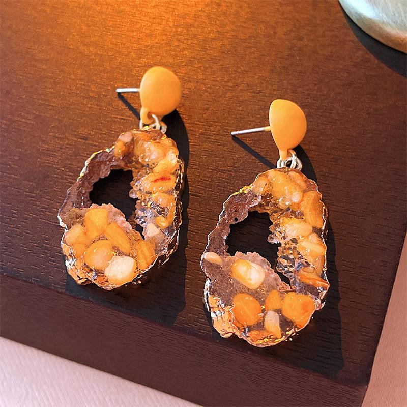 

Geometric Irregular Silver Needle Earrings Fashionable High-end Ins Temperament Earrings for Women