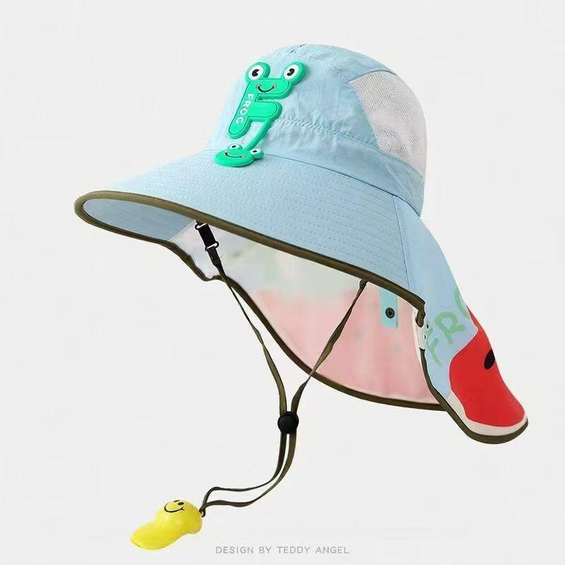 Summer Kids Sun Hat With Large Brim And Breathable Uv Protection For Beach And Outdoor Activities