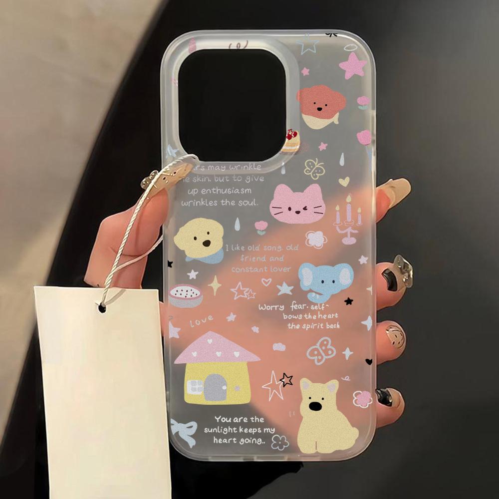 Silicone Phone Case for iPhone 11 Funda iPhone 15 Pro Max 16 13 14 Plus 12 Mini 16promax 15promax Transparent Matte Coque Cover