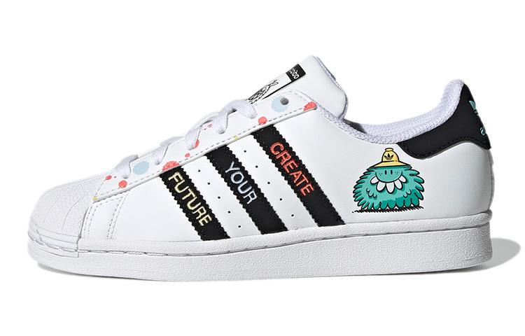

Kevin Lyons x Adidas Originals J Low top Skateboard Shoes White Black Teenagers H03946 35.5