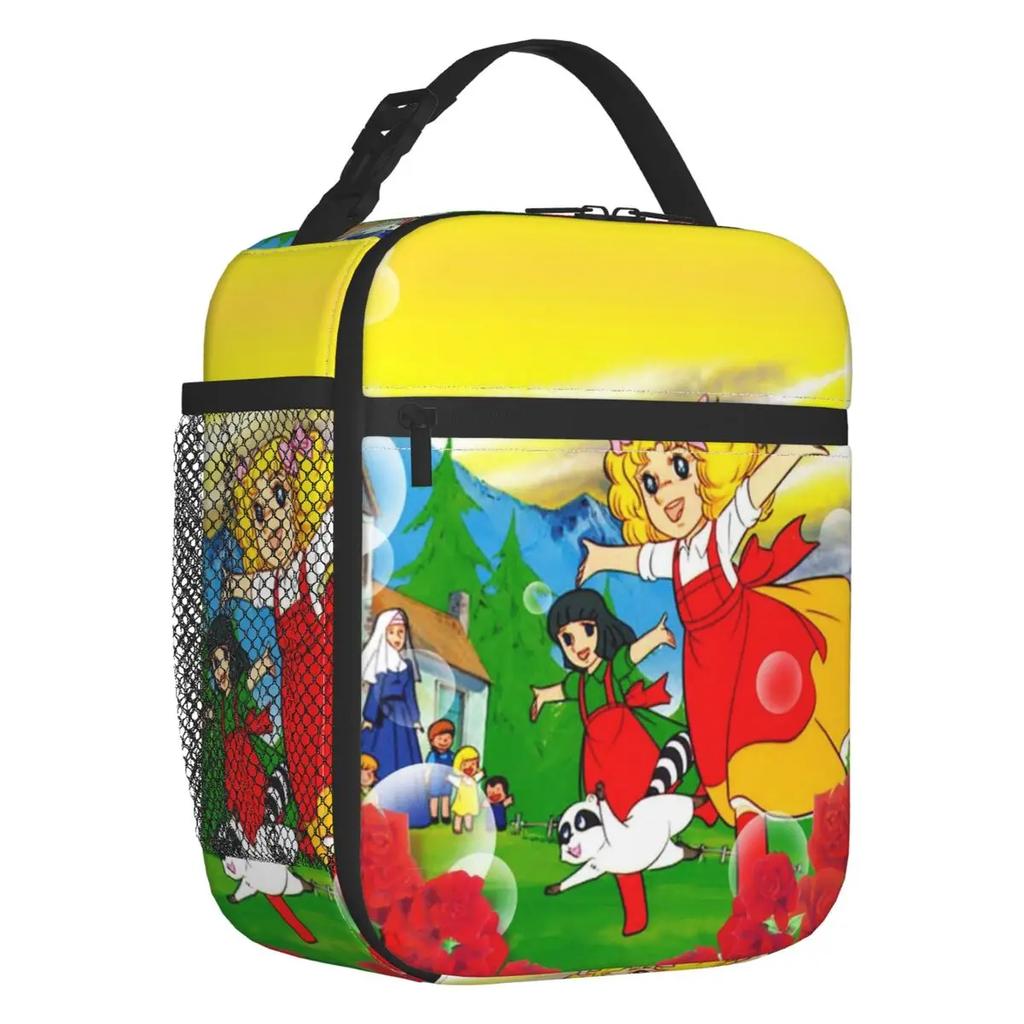 Candy Candy Candice Insulated Lunch Bag for Women Portable Japan Anime Manga Cooler Thermal Bento Box Kids School Children
