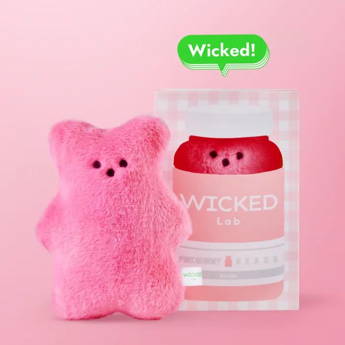 [Including Pingu Keyring] Wicked Lab Pink Gummy Bear Inner Beauty Routine Set (120 Gummies)