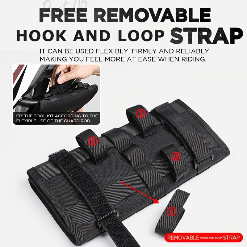For MC-0130 MOTOCENTRIC Motorcycle Tool Bag - Durable Nylon, Adjustable Strap, Multi-Compartment Storage for Tools and Accessories