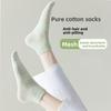 Pure Cotton White Children's Summer Lightweight Short Socks with Sweat-absorbing and Breathable Properties, Short Tube Style, Mesh Fabric