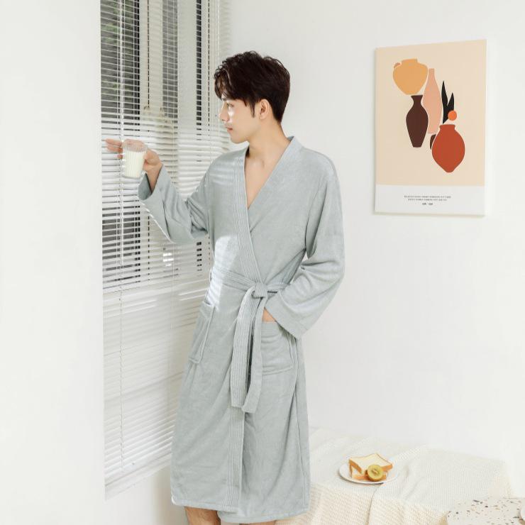 Unisex Bathrobe - Four Seasons Style, Japanese & Korean Design, Ideal for Beauty Salons and Hotels