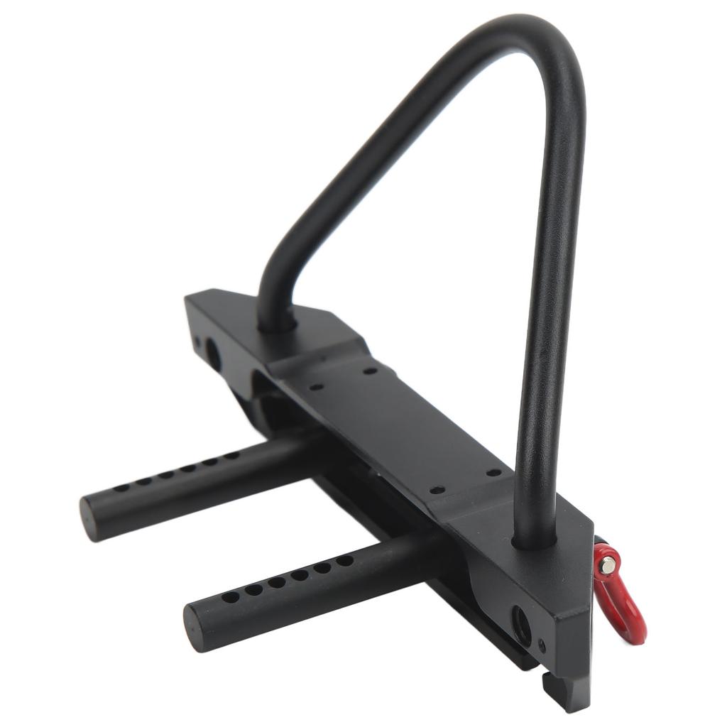 RC Car Front Bumper Aluminium Alloy Front Bumper with Lamp for AXIAL SCX10 90046 90047 1 10 RC Crawler Car Black