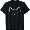 Unisex T-shirt Minimalist Cat Mom Cat Dad Gifts Men Kids Women Funny Cat T-Shirt