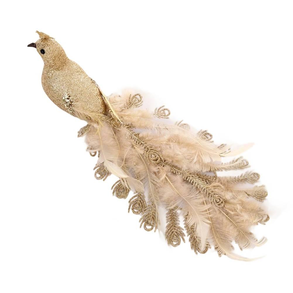 

Easy To Display Artificial Birds Christmas Ornaments Tree Decoration Birds golden