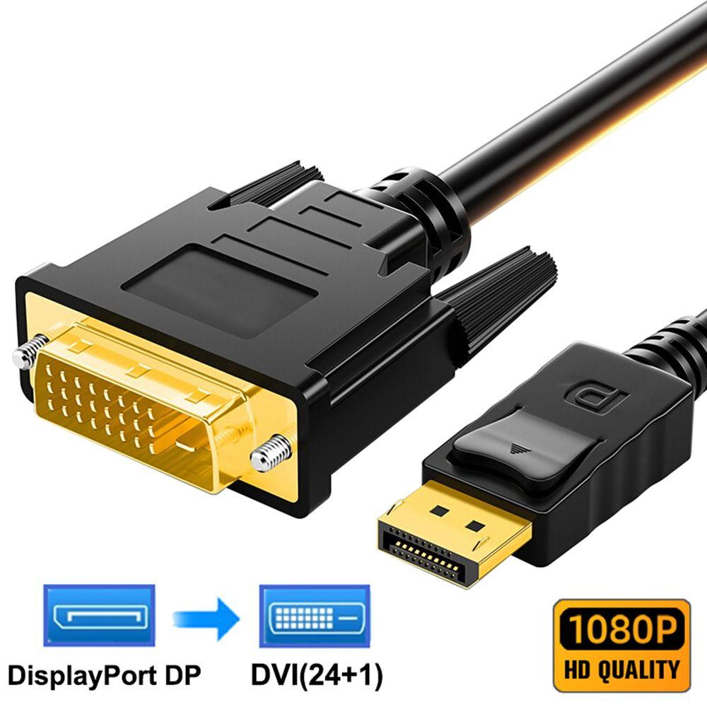 HDTV Projector Monitor DisplayPort DP to DVI Converter Adapter DP to DVI 24+1 Cable