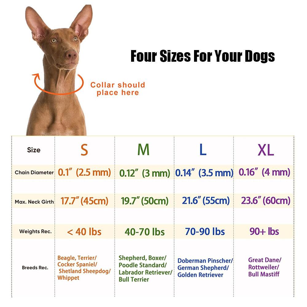 Catena di Stimolazione per Addestramento Cani Collare per Cani Articoli per Animali Domestici Articoli per Addestramento Cani Collare a Punte Collare per Collo Cani Catena per Cani da Compagnia