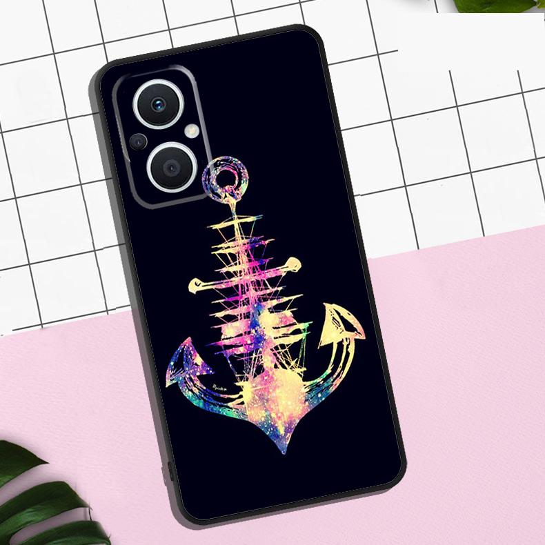 Nautical Anchor Boat Sea Case For OPPO Reno 13F 12F 11F 8T 7 8 10 11 12 13 Pro OPPO Find X8 X6 Pro X3 X5 Lite Cover