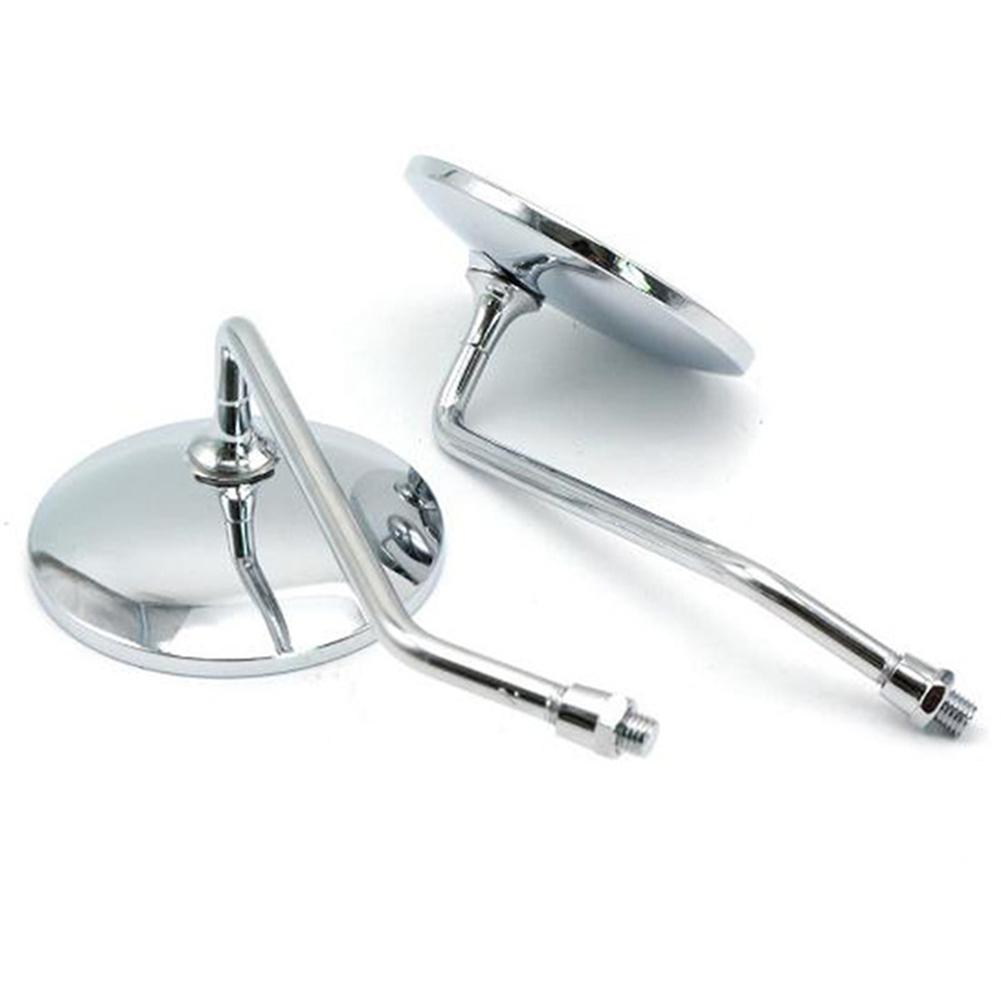 Kolip 1 Pair Motorcycle Rearview Mirror 8mm 10mm, Round Reversing Side Mirror Rotatable Modified Accessories
