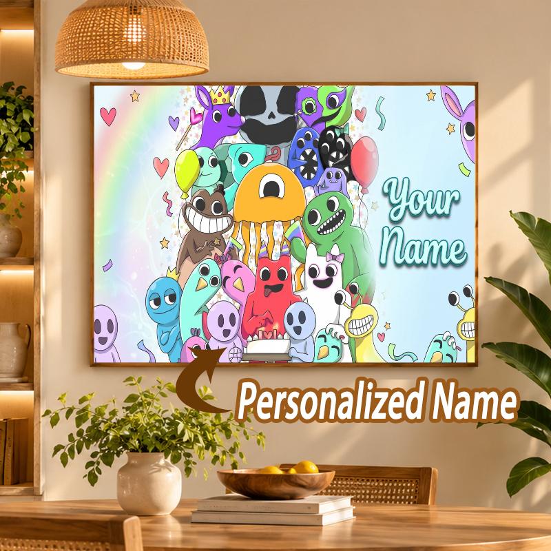 Custom Name Garten of Banban 5D Diamond Painting Personalized Full Drill Diamond Art Kit Gift