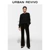 UR Women's 2025 Winter Short Lurex Feather Knit Sweater