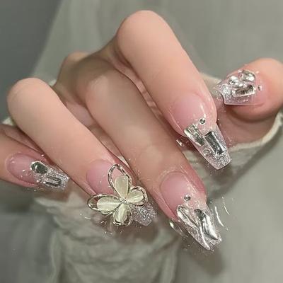 Hand-worn Nail High Sense Wholesale Diamond Butterfly Nail Art Nail Patch