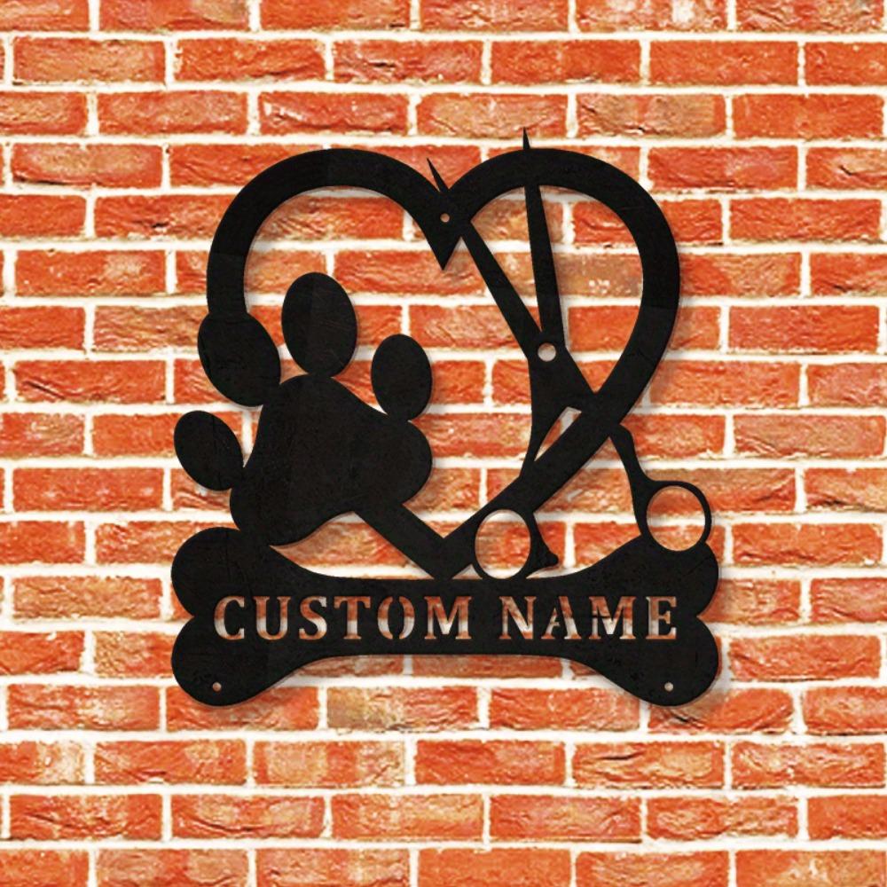 Custom Pet Spa Metal Wall Art - Personalized Name Sign - Modern Decor - Ready To Hang - Metal Sign