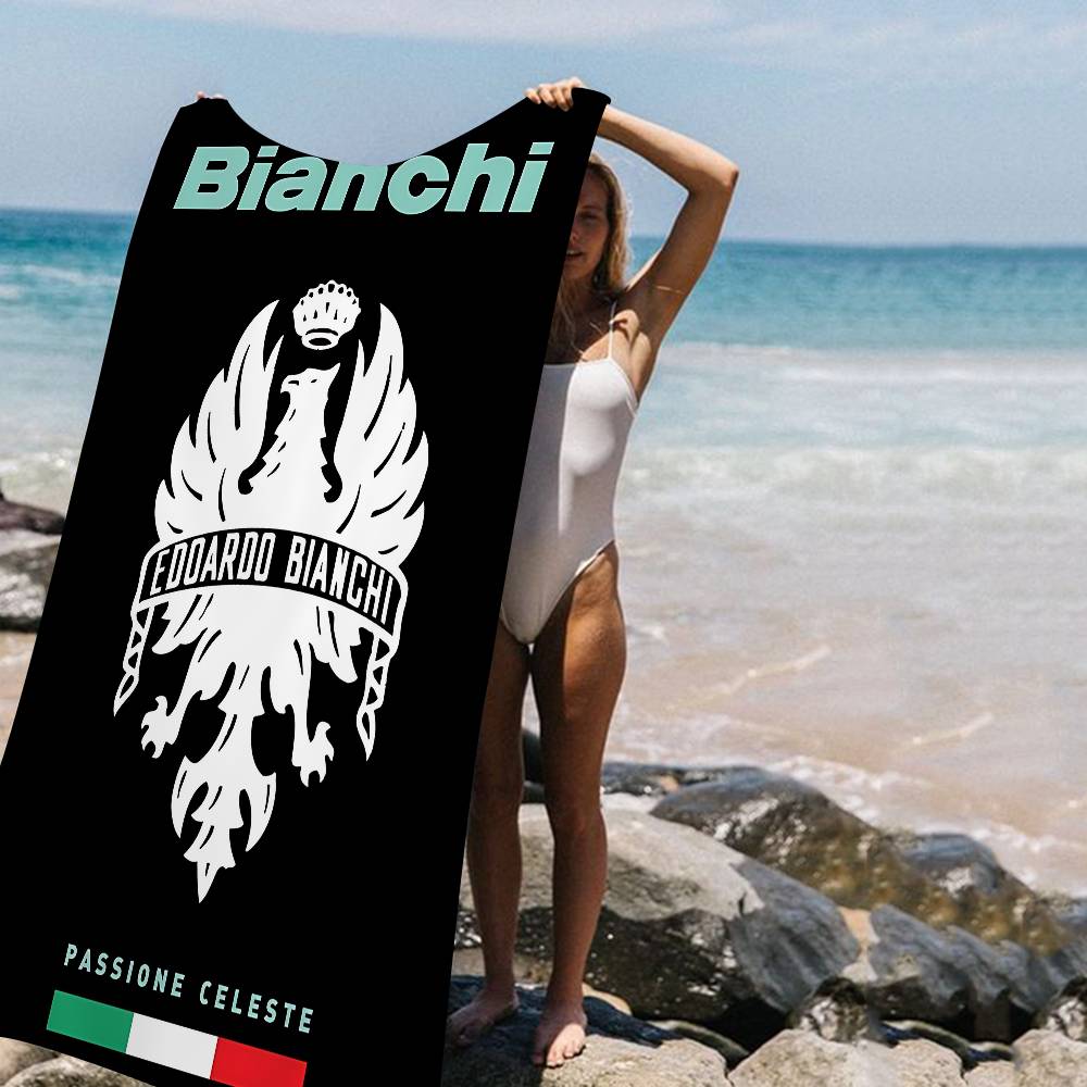 

B-Bianchis Logo Microfiber Printed Beach Towel Mountain Climbing Yoga Beach Swimming Running Absorbent Soft Towel W40*H60(CM)