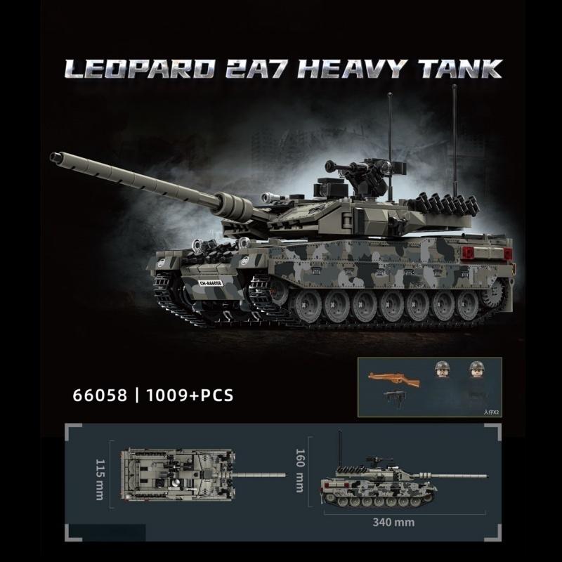 DIY NEW Military Soldiers SWAT Leopard 2A7 Main Battle Tank MOC Assemble Building Blocks Bricks Kids Toys Birthday Gifts Adults