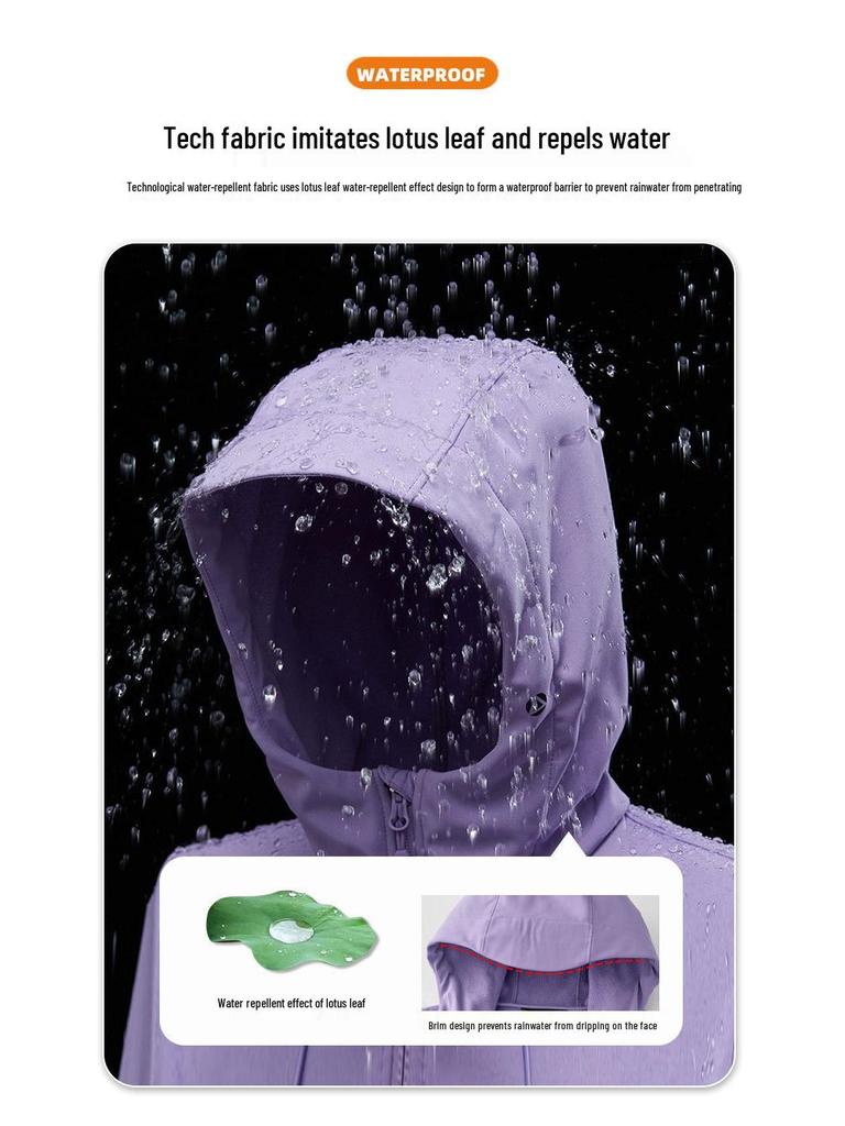 Windproof Waterproof Hooded Softshell Jacket for Outdoor Activities