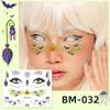 Waterproof Halloween Bat Face Stickers for Kids - Aesthetic Temporary Tattoos